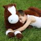 Giant Realistic Horse Stuffed Animal - Chocolate