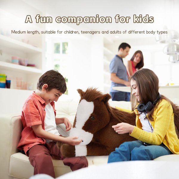 Giant Realistic Horse Stuffed Animal - Chocolate