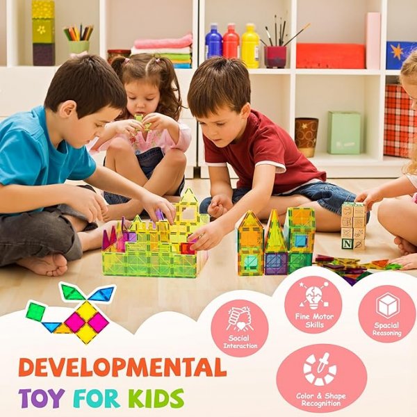 Magnetic Tiles Magnetic 3D Building Blocks