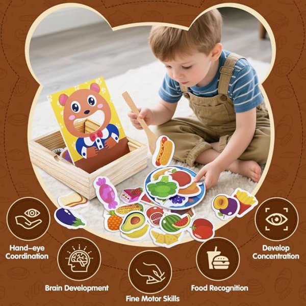 Animal Wooden Feeding Sorting Toys