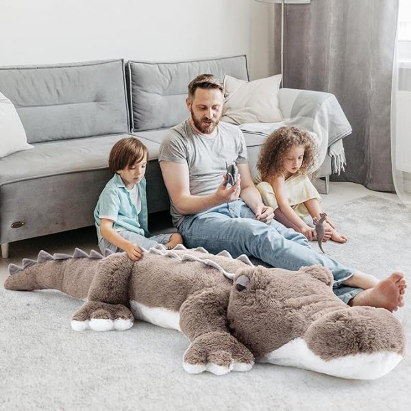 Giant Alligator Stuffed Animal - Brown