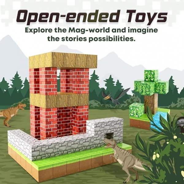 Magnetic Blocks-Build Mine Magnet World Edition