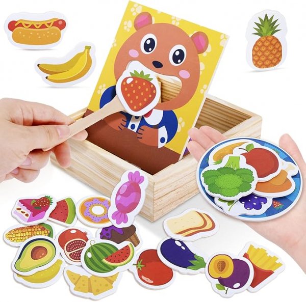 Animal Wooden Feeding Sorting Toys