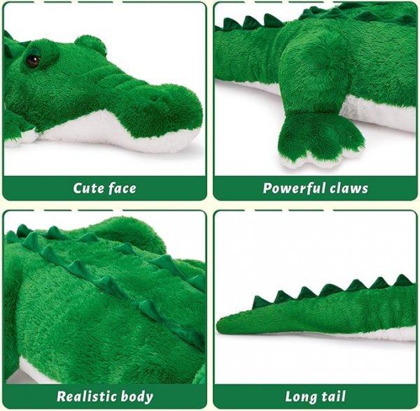 Giant Alligator Stuffed Animal - Green