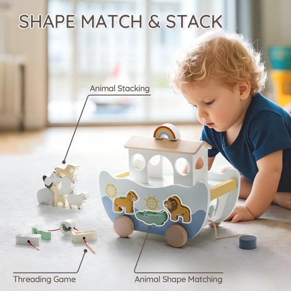 Wooden Noah's Ark Toy